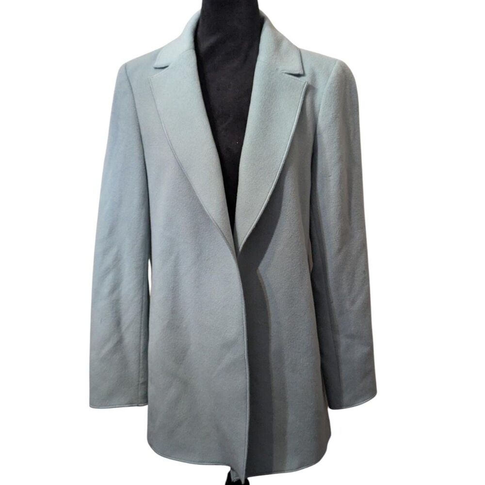 WORTH NEW YORK Powder Blue Wool Cashmere Blend Pea Coat Small